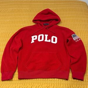 Polo by Ralph Lauren Red Fleece Hoodie